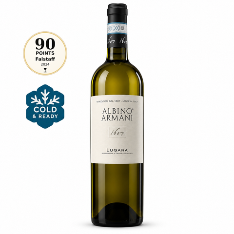 Albino Armani Lugana Turbiana 2023 Dry white wine, Italian wine bottle, citrus and herbal flavors, 750ml, 13% alcohol content.