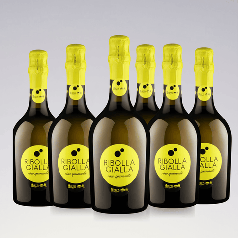Ribolla Gialla Vino Spumante Set X6 bottles showcasing Italian sparkling wine