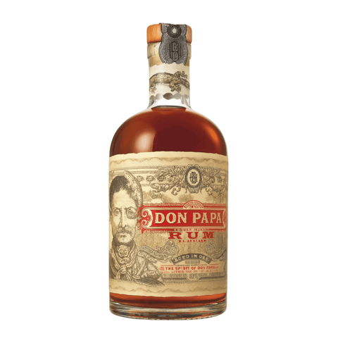 Don Papa Rum 700 ml bottle - premium aged rum from the Philippines with rich sugarcane molasses.