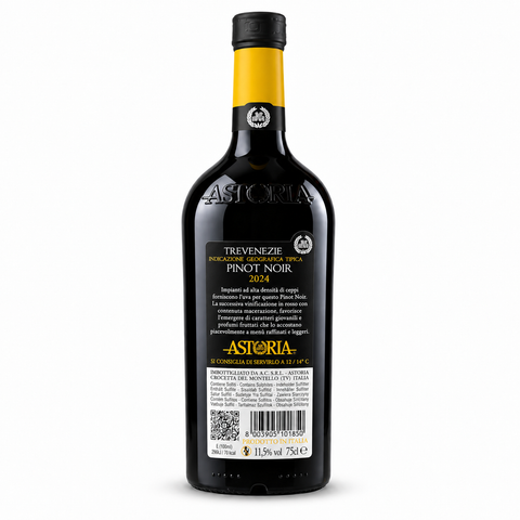 Astoria Caranto Pinot Noir 2024 750ml 11.5% back label
