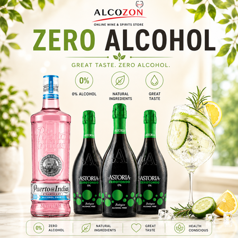 Puerto de Indias Zero Strawberry Gin + 3 Sparkling Zero 🍓🥂