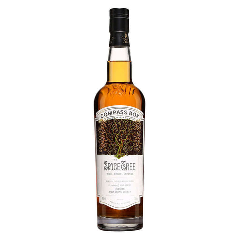 Compass Box Spice Tree Blended Scotch Whisky bottle 700 ml 46% ABV showcasing French oak maturation.