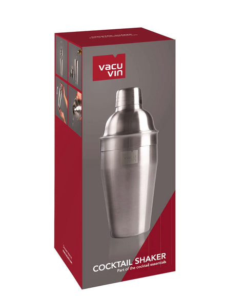 Vacu Vin Cocktail Shaker Stainless Steel 750 ml packaging with premium bar accessory design