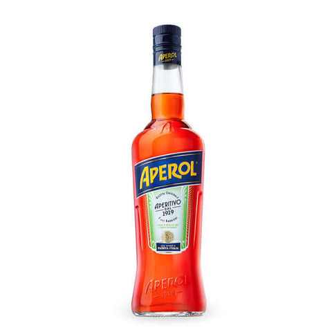Aperol Spritz - Aperitivo 1L 11% Italian aperitivo bottle with vibrant orange color, ideal for refreshing summer cocktails.