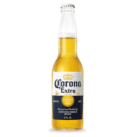 Bottle of Corona Extra Beer 33cl with crisp golden color and refreshing taste, known for its smooth, clean, and balanced flavor.