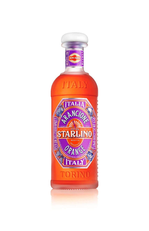 Hotel Starlino Orange Aperitivo 70cl bottle, vibrant orange aperitivo from Italy with citrus and botanical notes.