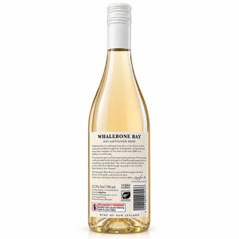 Whalebone Bay Sauvignon Rose Dry Wine 2023 bottle, 750ml, New Zealand
