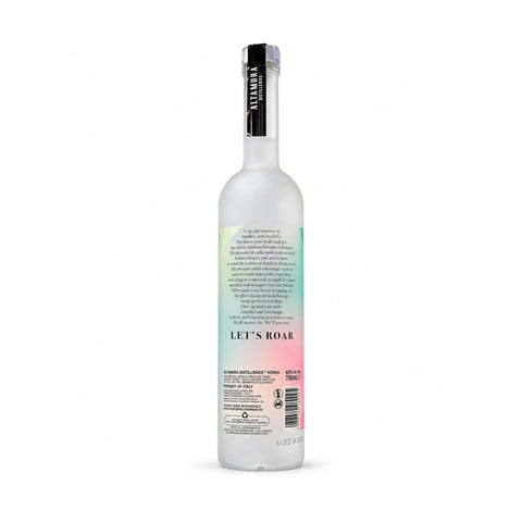 Altamura Vodka 700ml 43% Italy, rear bottle label