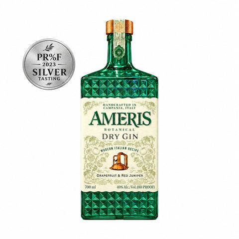 Ameris Botanical Dry Gin Modern Italian Recipe, PR%F Awards 2023 Silver Masked tasting