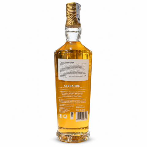 Back view of Ardnahoe Infinite Loch Single Malt Scotch Whisky 700ml bottle, showcasing the packaging and label details on Islay malt.