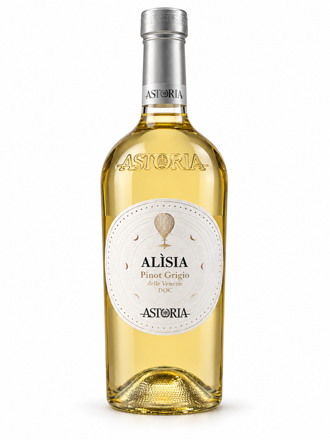 Astoria Alisia Pinot Grigio 2024 front bottle on white background