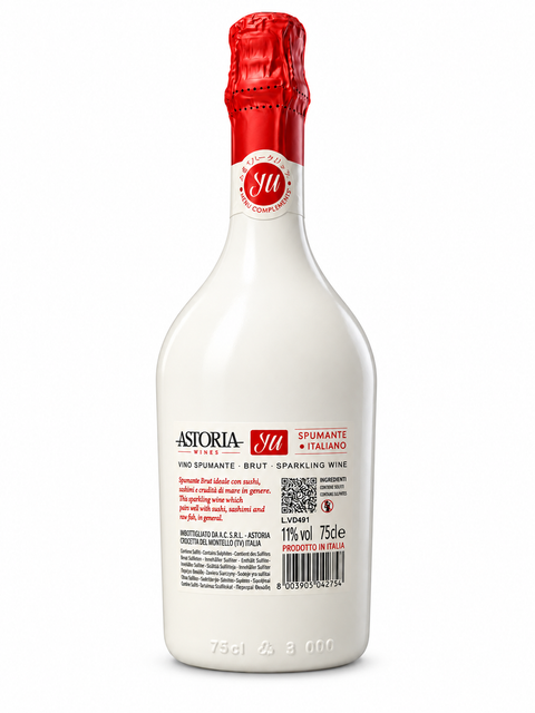 Astoria Yu Sushi Sparkling Brut 750ml back on white