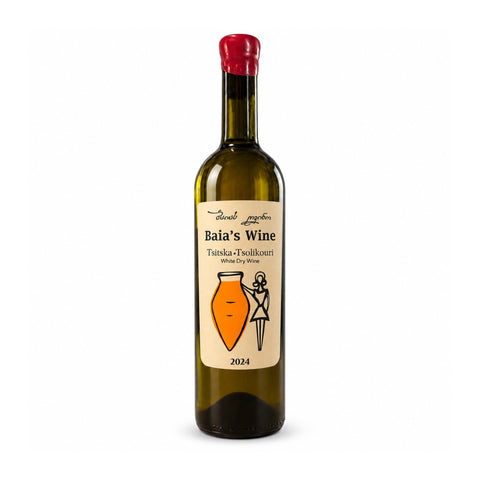 Baias Wine Tsitska Tsolikouri 2024 dry white wine bottle 750ml from Imereti, Georgia