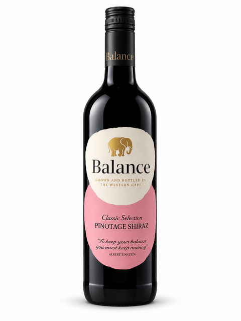 Balance Pinotage Shiraz 2022 Red Wine 750ml bottle from South Africa's Western Cape.