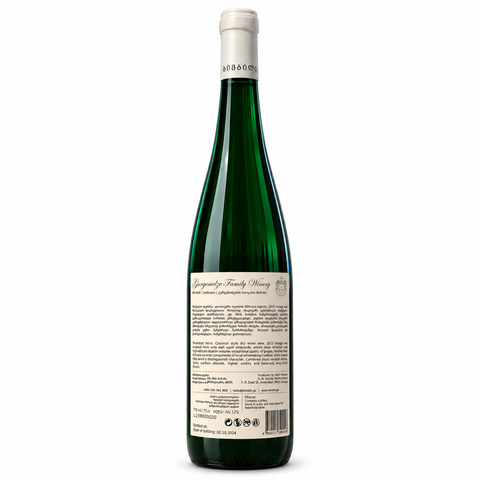 Bimbili Rachuli Tetra 2023 dry white wine — back bottle on white background