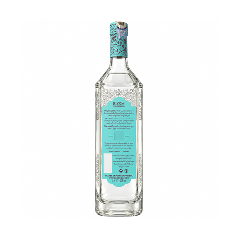 Bloom London Dry Gin 1L 40% rear view