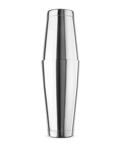 Stainless steel Boston cocktail shaker set with 550ml and 800ml tins for professional bartending or home use
