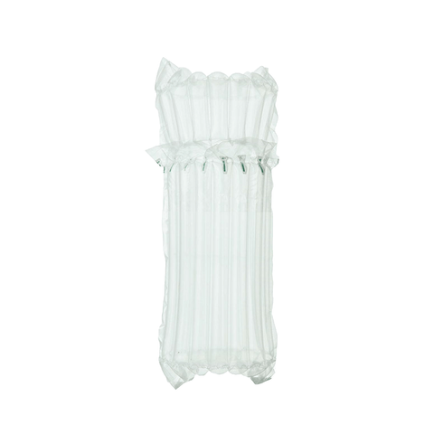 Reusable inflatable bottle protector sleeve with air columns for wine or spirit bottle shipping and travel protection.