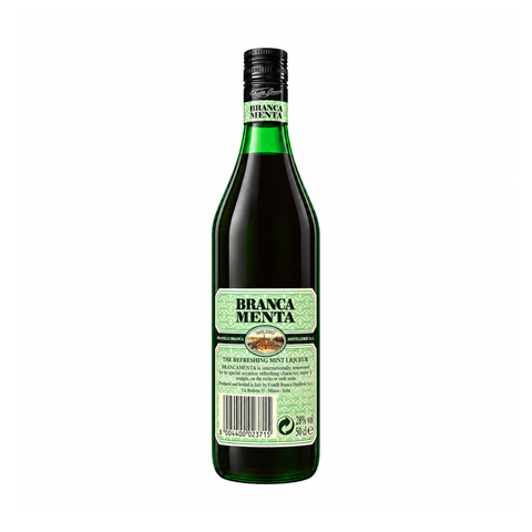 Brancamenta mint herbal liqueur 500 ml 28% Italy – rear label