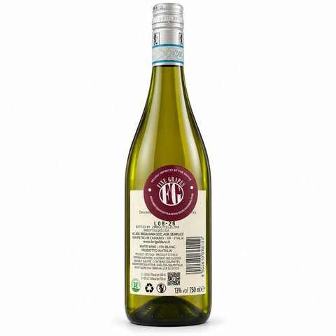 Brigaldara Soave DOC 2025 Garganega dry white wine 750ml — back bottle