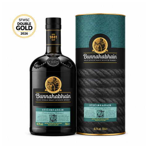 Bunnahabhain Stiuireadair 700ml 46.3% bottle and gift box — SFWSC Double Gold 2026