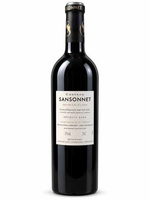 Château Sansonnet Grand Cru Classé 2022 back label