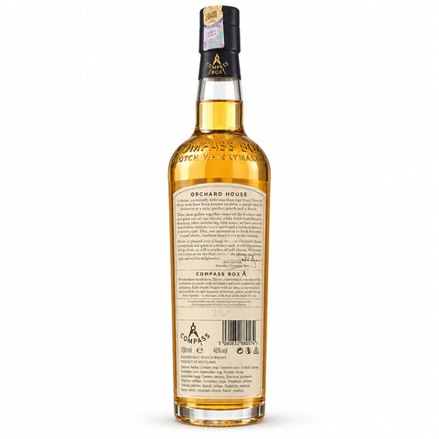 Compass Box Orchard House Blended Malt Scotch Whisky 700ml bottle back view