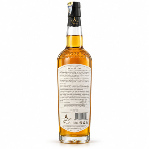 Compass Box The Story of the Spaniard Blended Malt Scotch 700ml bottle back view