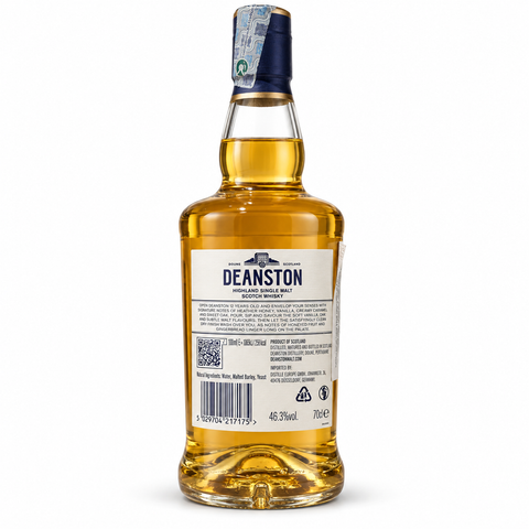 Deanston 12 Year Old Single Malt Scotch Whisky 700ml bottle at 46.3% ABV with label and detailing