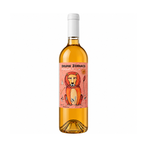 Drunk Zodiacs Leo Khikhvi Qvevri 2019 dry amber wine 750ml 13.5% front bottle