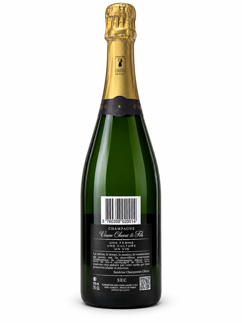 Veuve Olivier & Fils Carte dOr Sec Champagne 750ml bottle with label and barcode