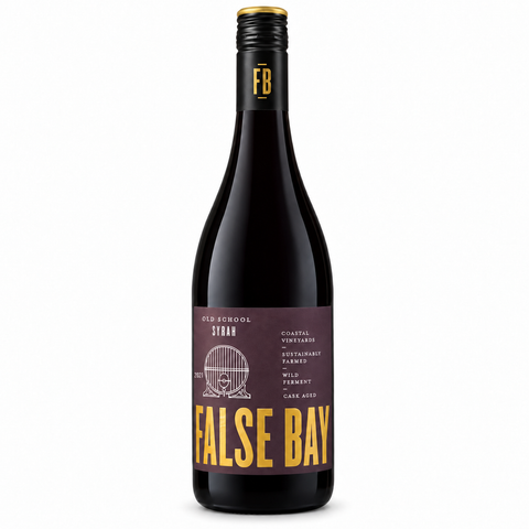 False Bay Old School Syrah 2021 750ml 14% front bottle