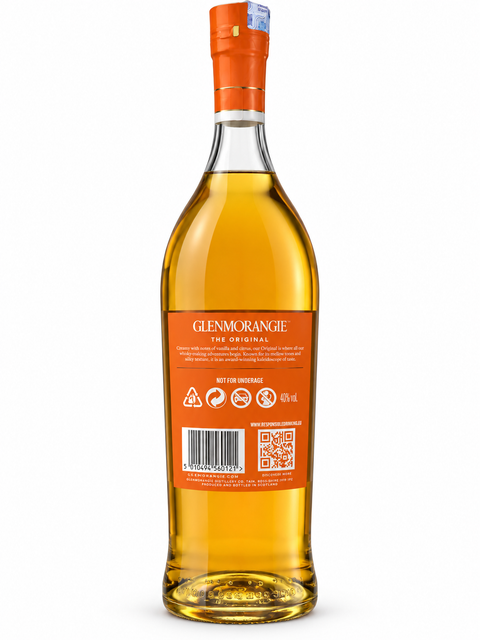 Glenmorangie The Original 10 Year Old Single Malt Scotch Whisky 1L 40% rear label
