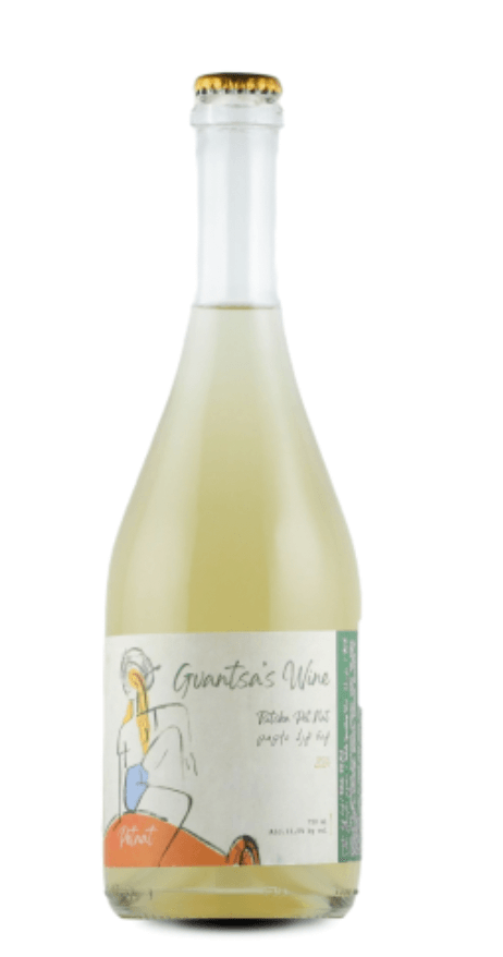Gvantsa’s Wine Tsitska Pet-Nat 2024 bottle showcasing light, dry wine with unique label and gold cap.