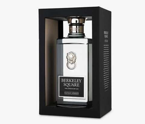 Berkeley Square London Dry Gin, 70cl bottle, in elegant black box, showcasing a premium UK distilled gin with a 40% ABV.
