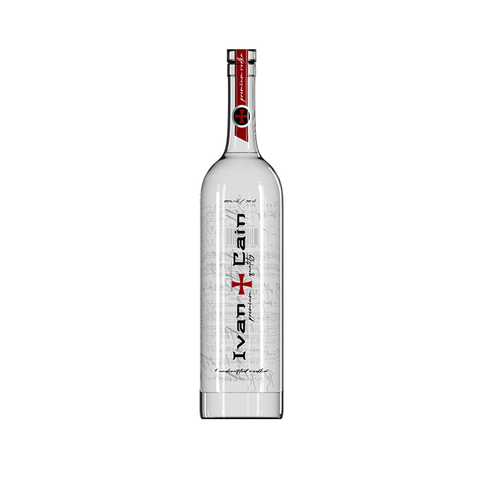 Ivan Cain Premium Craft Vodka 70cl bottle from Georgia, showcasing artisanal design and quality ingredients.
