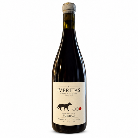 Iveritas Saperavi Exceptional Harvest 2024 750ml — front view on white background