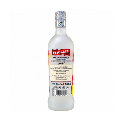 Kamikaze Tamarindo Spicy liqueur 700 ml 30% Spain — rear view