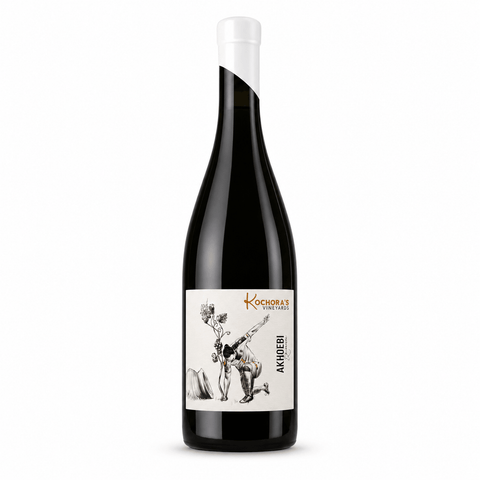 Bottle of Kochora’s Wine Akhoebi 750ml, a premium Georgian white wine inspired by football legend Kakha “Kochora” Kochorashvili.