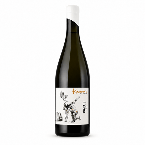 Bottle of Kochora’s Wine Tsarapi 750ml, premium Georgian dry white wine from Kochora’s Vineyards.