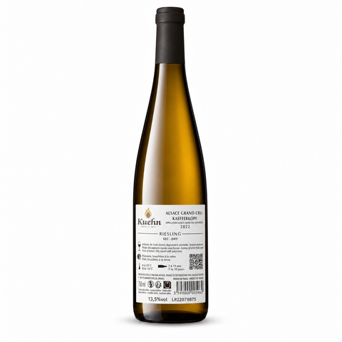 Kuehn Kaefferkopf Riesling 2022 Dry White Wine bottle 750ml from Alsace Grand Cru, France.