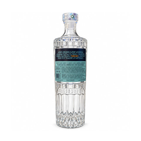 Magdana Eden Cone gin liqueur 700 ml 30%, rear bottle view | მაგდანა ედემის გირჩი ჯინის ლიქიორი 700 მლ 30%, უკანა ხედი