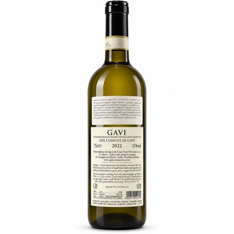 Marrone Gavi del Comune di Gavi DOCG Dry White Wine 2022, 750 ml bottle front view