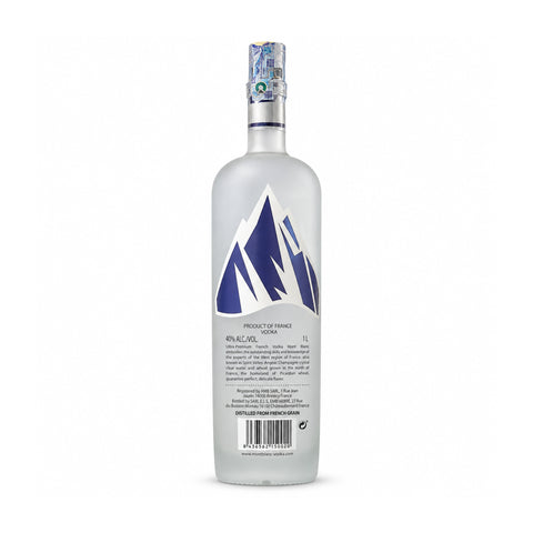 მონბლანი არაყი 1 ლ 40% — უკანა ეტიკეტი და ბარკოდი