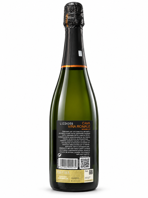 Viña Romale Cava Semiseco 750ml — back label, white background