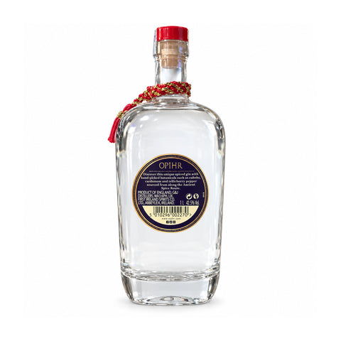 OPIHR Spices of the Orient London Dry Gin 1L 42.5%, rear view | ოპირი ლონდონ დრაი ჯინი 1 ლ 42.5%, უკანა ხედი