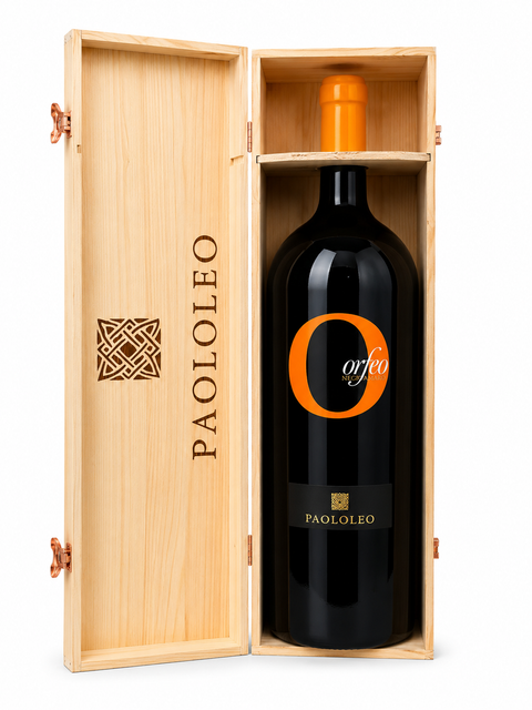 Paololeo Negroamaro Puglia IGP 5L wine in wooden gift box