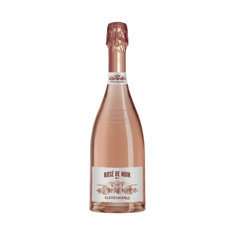 Cleto Chiarli Rose de Noir Brut 75cl, Italian sparkling wine with 12% ABV, elegant rosé from Emilia-Romagna winery.