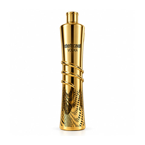 Roberto Cavalli Gold Edition Vodka 1 L 40% – front of gold serpent bottle