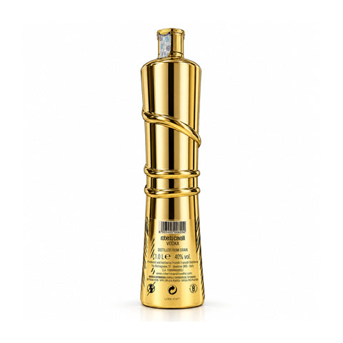 Roberto Cavalli Gold Edition Vodka 1 L 40% – rear label with barcode 8003405006204